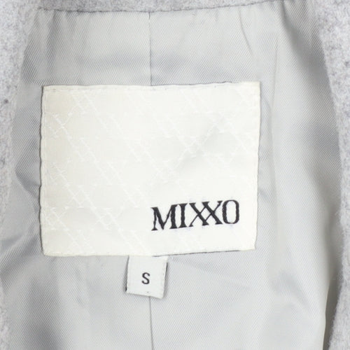 Mixxo Women's Grey Wool Blend Mid-Length Overcoat Size S