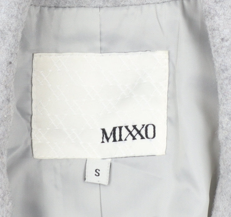 Mixxo Women's Grey Wool Blend Mid-Length Overcoat Size S