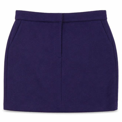 Marks and Spencer Women's Purple Wool Blend Short Pencil Skirt Size 16