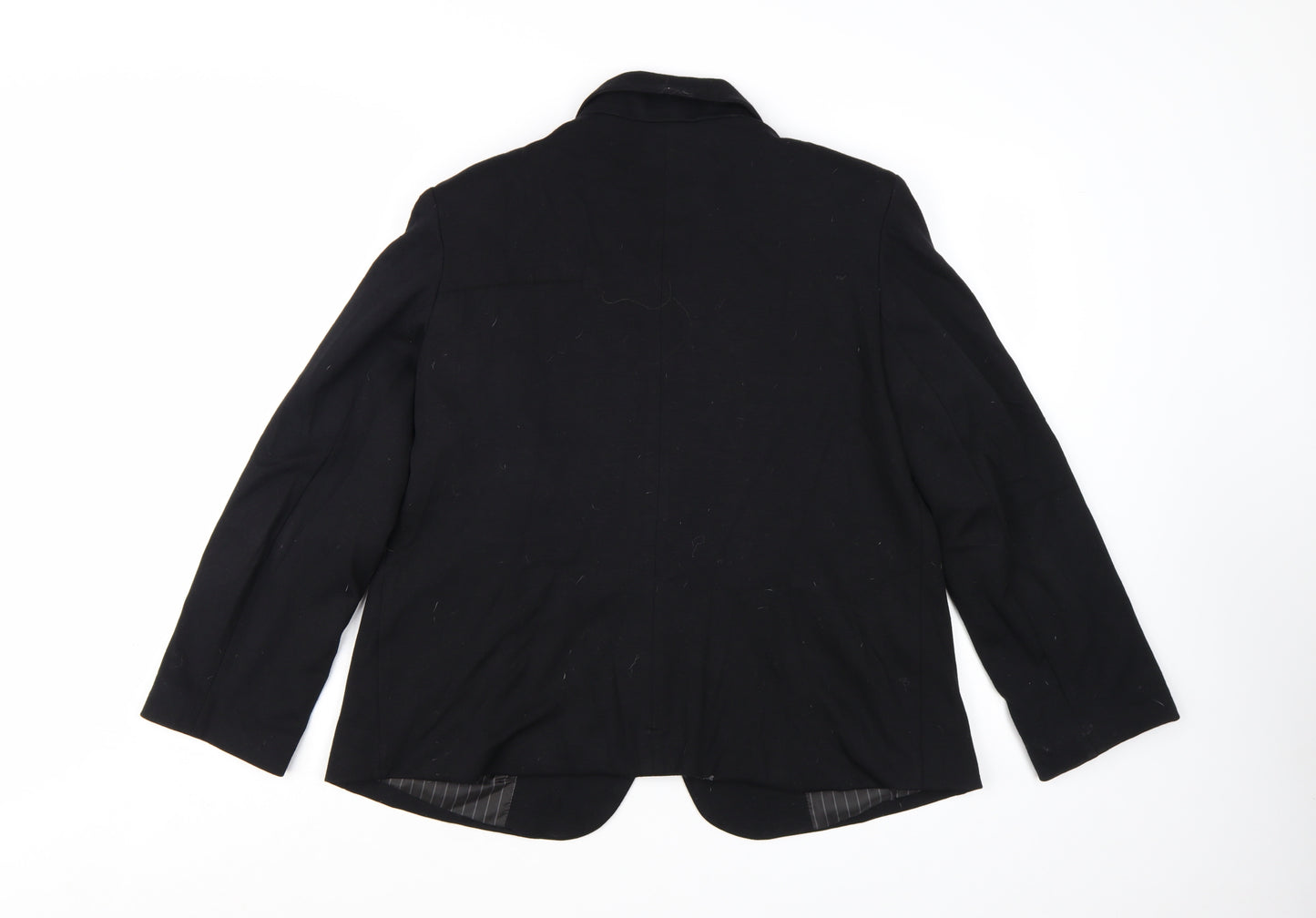 Saloos Women's Black Single-Breasted Blazer UK 14 Tailored Jacket