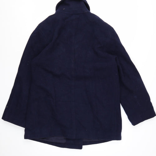 Savannah Women's Blue Wool Pea Coat Size 12 Classic Mid-Length