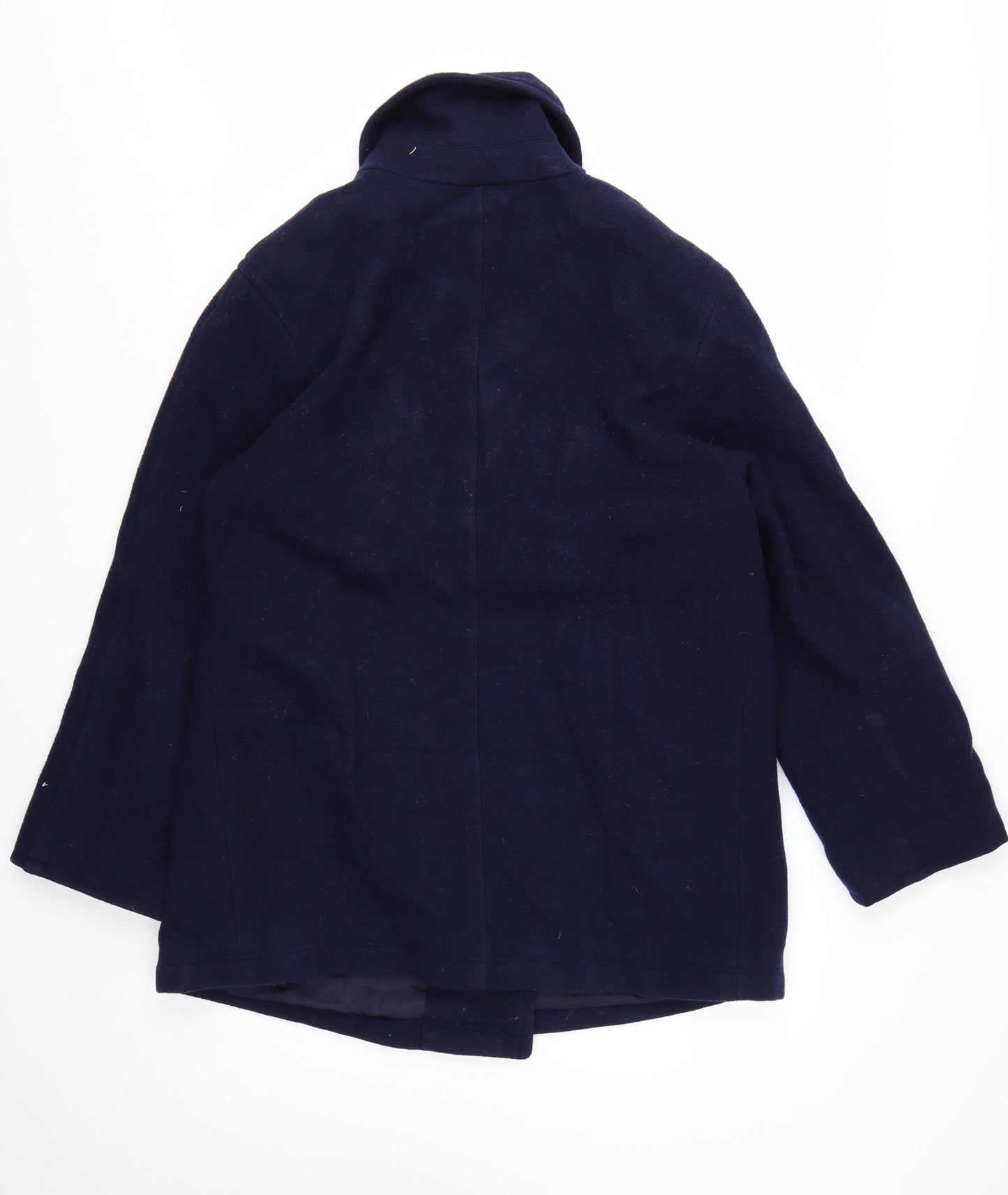 Savannah Women's Blue Wool Pea Coat Size 12 Classic Mid-Length