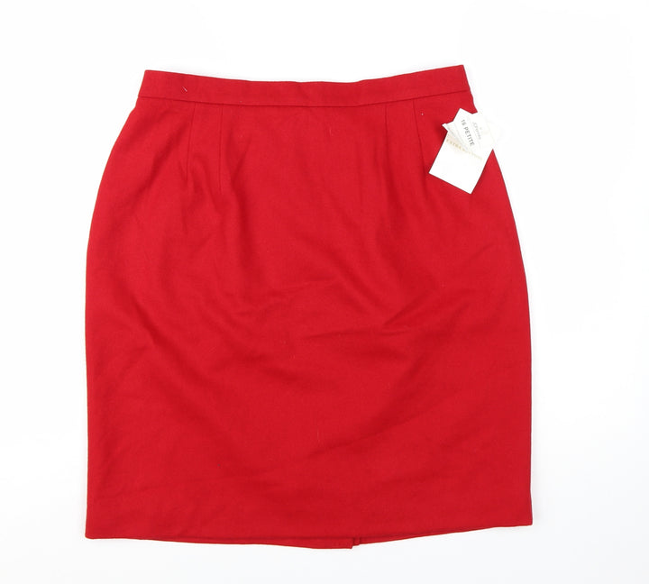 Worthington Women's Red Wool Pencil Skirt Size 16 Petite