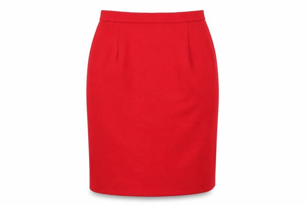 Worthington Women's Red Wool Pencil Skirt Size 16 Petite