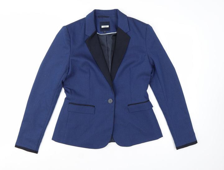 Next Women Blue Slim Fit Single-Breasted Blazer Size 12R