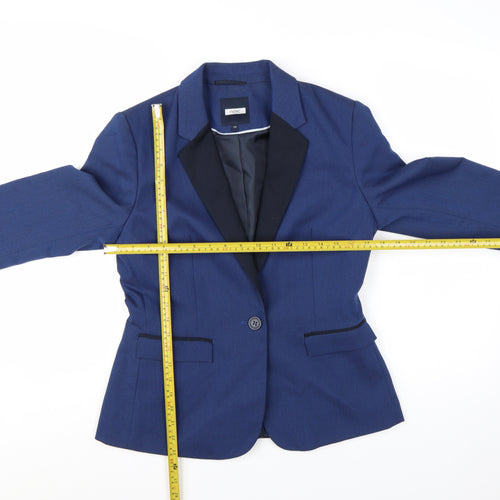 Next Women Blue Slim Fit Single-Breasted Blazer Size 12R