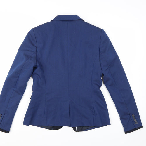 Next Women Blue Slim Fit Single-Breasted Blazer Size 12R
