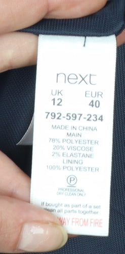 Next Women Blue Slim Fit Single-Breasted Blazer Size 12R