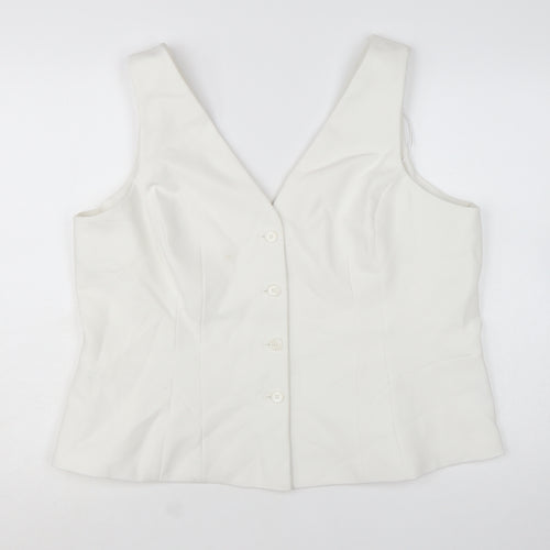 Marks and Spencer Women Ivory Size 22 Tailored Suit Waistcoat