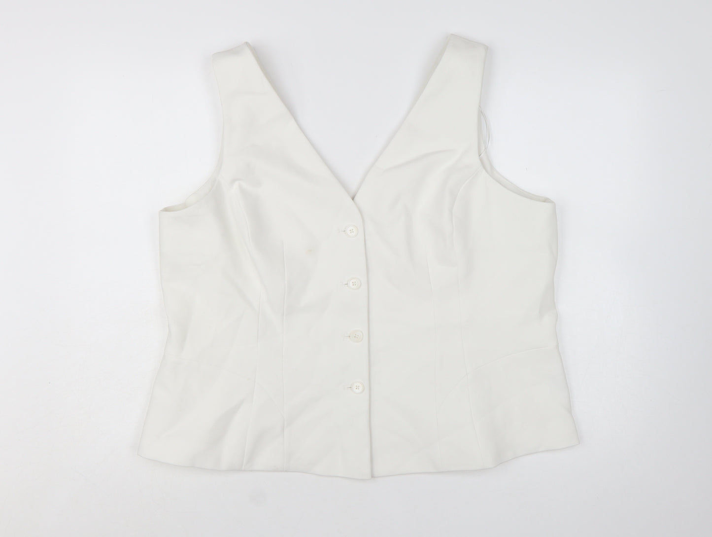 Marks and Spencer Women Ivory Size 22 Tailored Suit Waistcoat