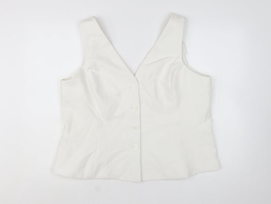 Marks and Spencer Women Ivory Size 22 Tailored Suit Waistcoat