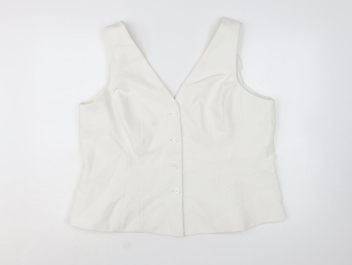Marks and Spencer Women Ivory Size 22 Tailored Suit Waistcoat