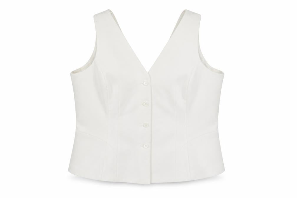 Marks and Spencer Women Ivory Size 22 Tailored Suit Waistcoat