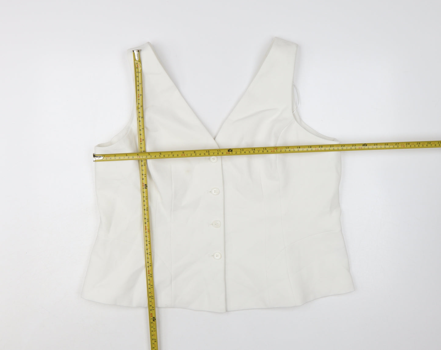 Marks and Spencer Women Ivory Size 22 Tailored Suit Waistcoat
