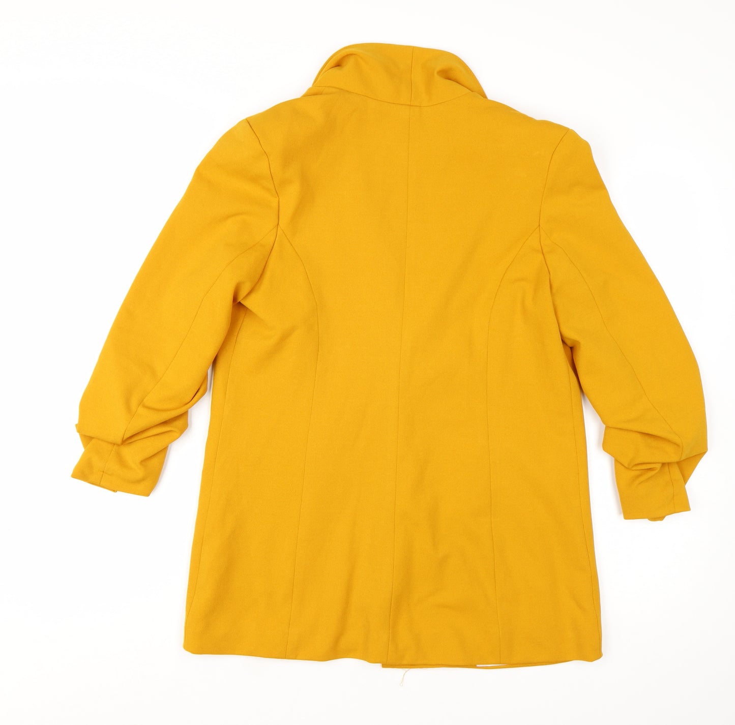 Fashion Nova Women Mustard Yellow Blazer Jacket Medium Shawl Collar
