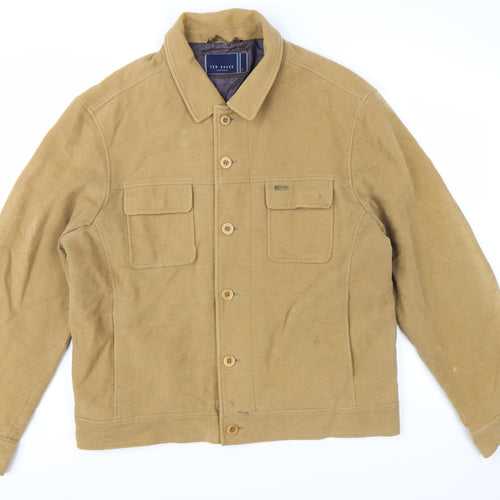 Ted Baker Men's Brown Cotton Wool Basic Jacket Size L