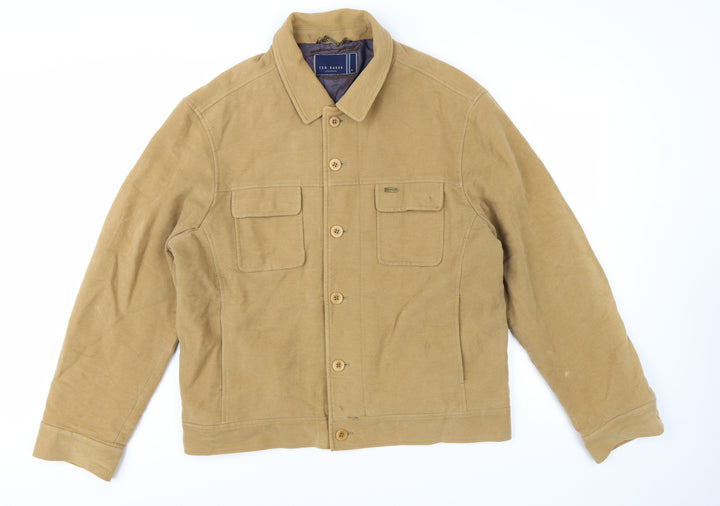 Ted Baker Men's Brown Cotton Wool Basic Jacket Size L
