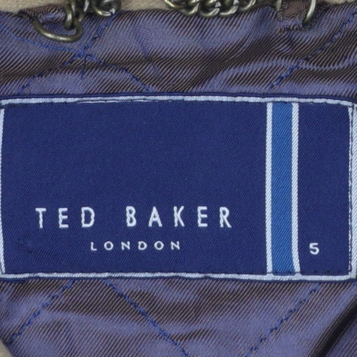 Ted Baker Men's Brown Cotton Wool Basic Jacket Size L