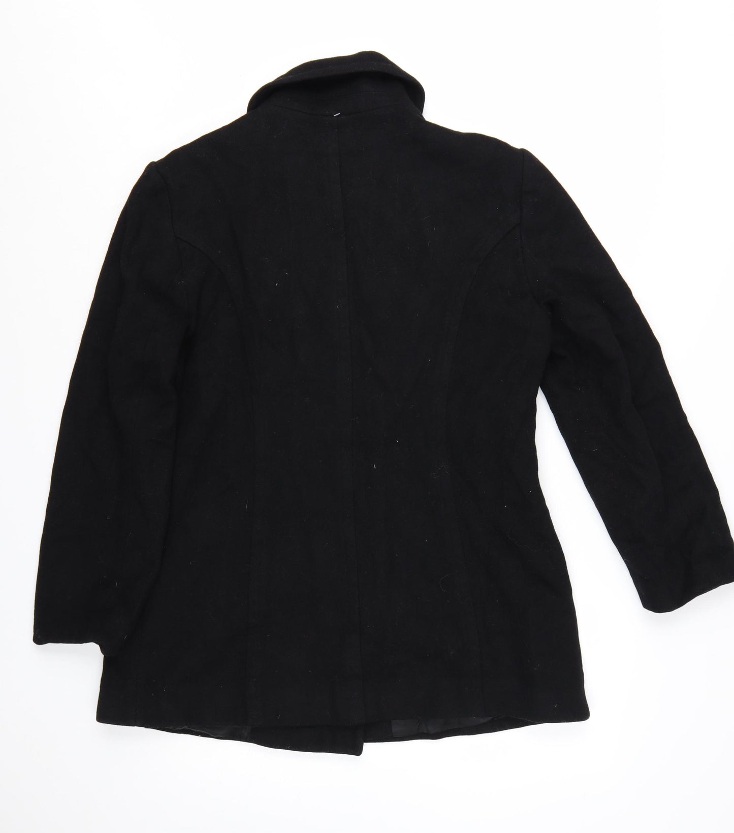 Worthington Womens Black Wool Blend Pea Coat Size 12