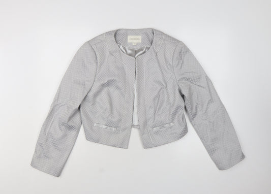 Monsoon Women's Grey Textured Cropped Suit Jacket Size 14