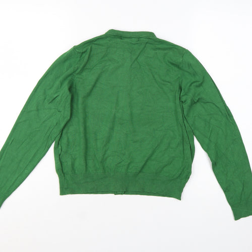 Marks and Spencer Women’s Green Cardigan Size 14 Crew Neck Knitwear