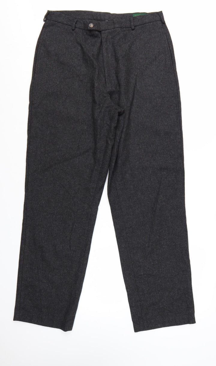 J.Crew Men's Grey Wool Blend Dress Pants 33R Classic Fit Trousers