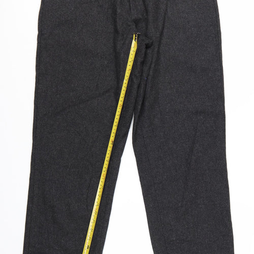J.Crew Men's Grey Wool Blend Dress Pants 33R Classic Fit Trousers