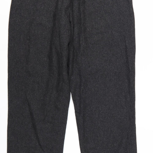 J.Crew Men's Grey Wool Blend Dress Pants 33R Classic Fit Trousers