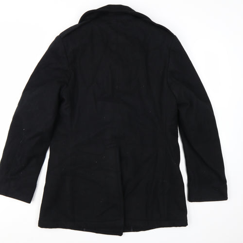 Defense Logistics Agency Women's Black Wool Pea Coat Size 10