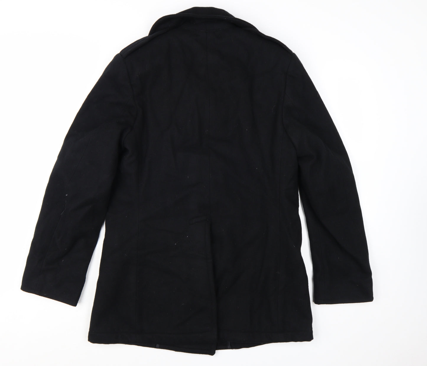 Defense Logistics Agency Women's Black Wool Pea Coat Size 10