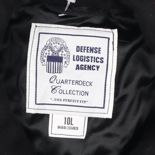Defense Logistics Agency Women's Black Wool Pea Coat Size 10