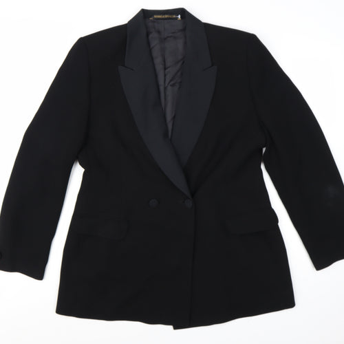 Marks and Spencer Women’s Black Size 16 Tuxedo Blazer Jacket