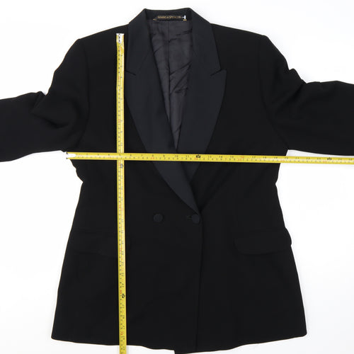 Marks and Spencer Women’s Black Size 16 Tuxedo Blazer Jacket