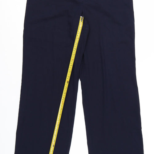Next Women's Blue Tall Size 12 Straight Leg Trousers