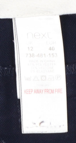 Next Women's Blue Tall Size 12 Straight Leg Trousers