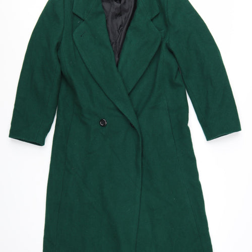 International Scene Women's Green Wool Overcoat Size 4 Long Classic