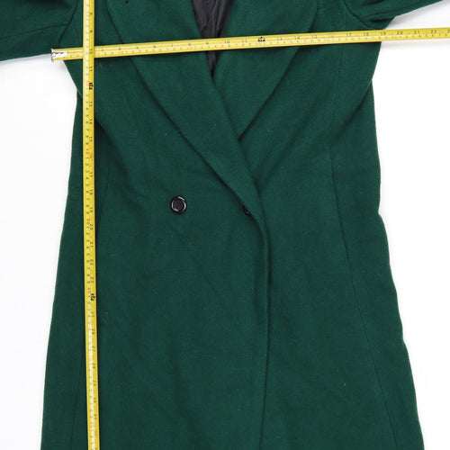 International Scene Women's Green Wool Overcoat Size 4 Long Classic