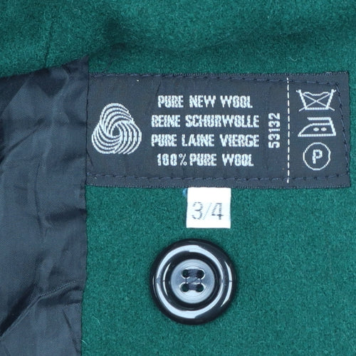 International Scene Women's Green Wool Overcoat Size 4 Long Classic