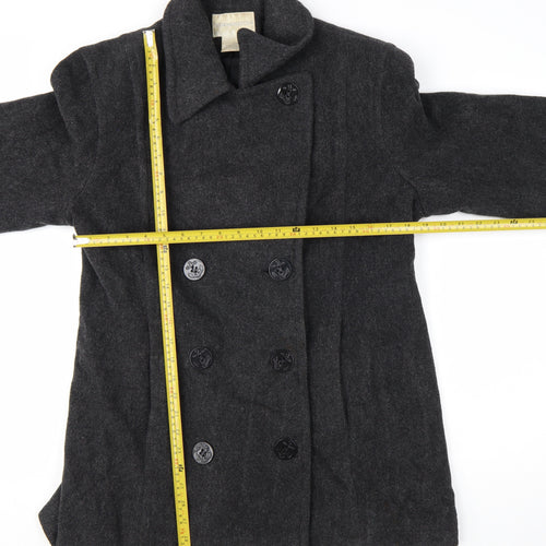 Worthington Women's Black Wool Pea Coat Size 12 Double-Breasted
