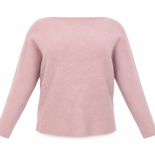 Apricot Women Pink Knit Boat Neck Long Sleeve Pullover Jumper Size 12
