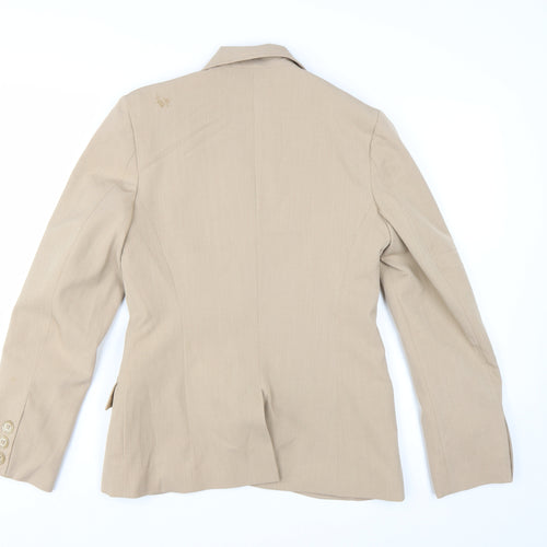 Bay Women Beige Classic Fit Single-Breasted Blazer Size 12