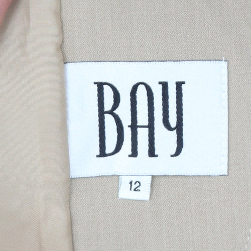 Bay Women Beige Classic Fit Single-Breasted Blazer Size 12