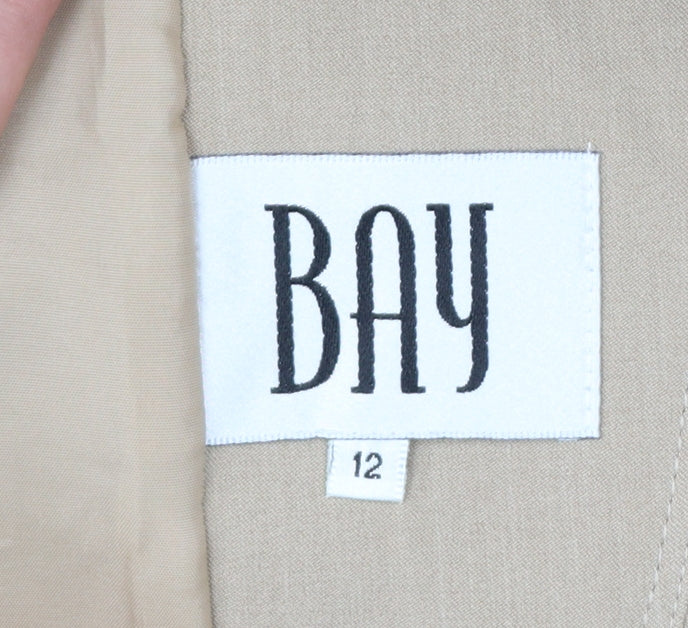 Bay Women Beige Classic Fit Single-Breasted Blazer Size 12