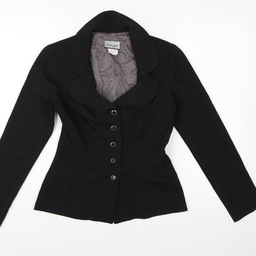 Breakin' Loose Black Fitted Blazer Women Size 4 Classic Single-Breasted Jacket