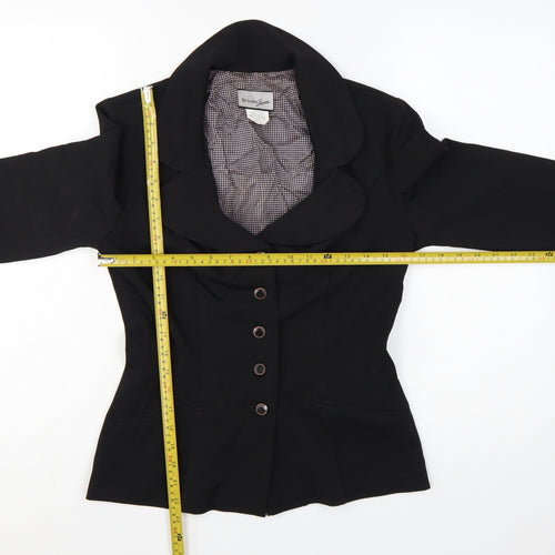 Breakin' Loose Black Fitted Blazer Women Size 4 Classic Single-Breasted Jacket