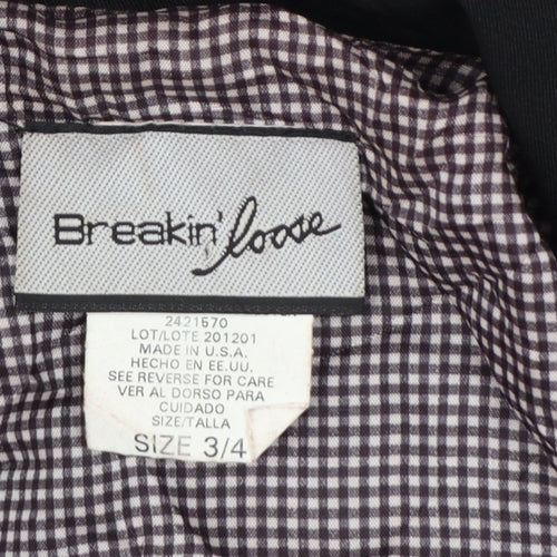 Breakin' Loose Black Fitted Blazer Women Size 4 Classic Single-Breasted Jacket
