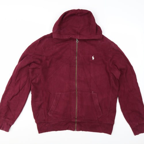 Polo Ralph Lauren Men's Burgundy Full Zip Hoodie Size L