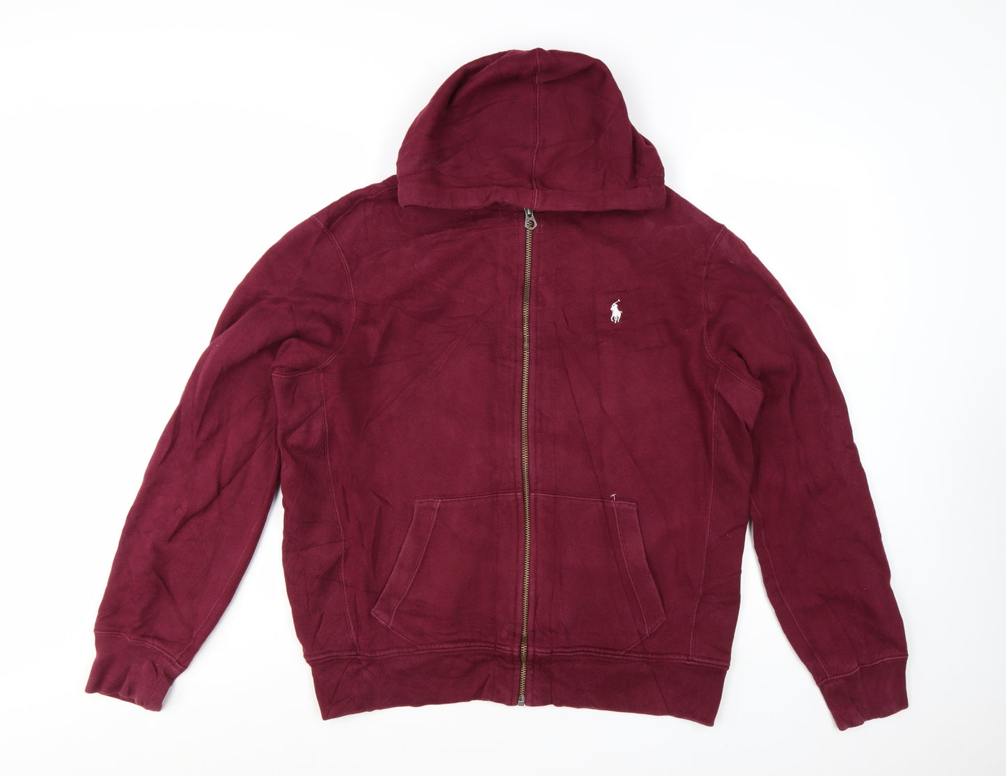 Polo Ralph Lauren Men's Burgundy Full Zip Hoodie Size L