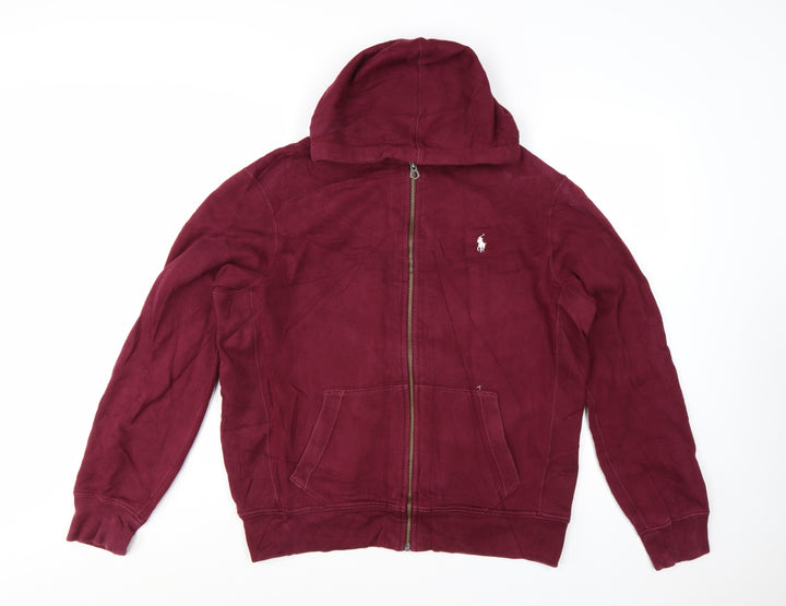 Polo Ralph Lauren Men's Burgundy Full Zip Hoodie Size L