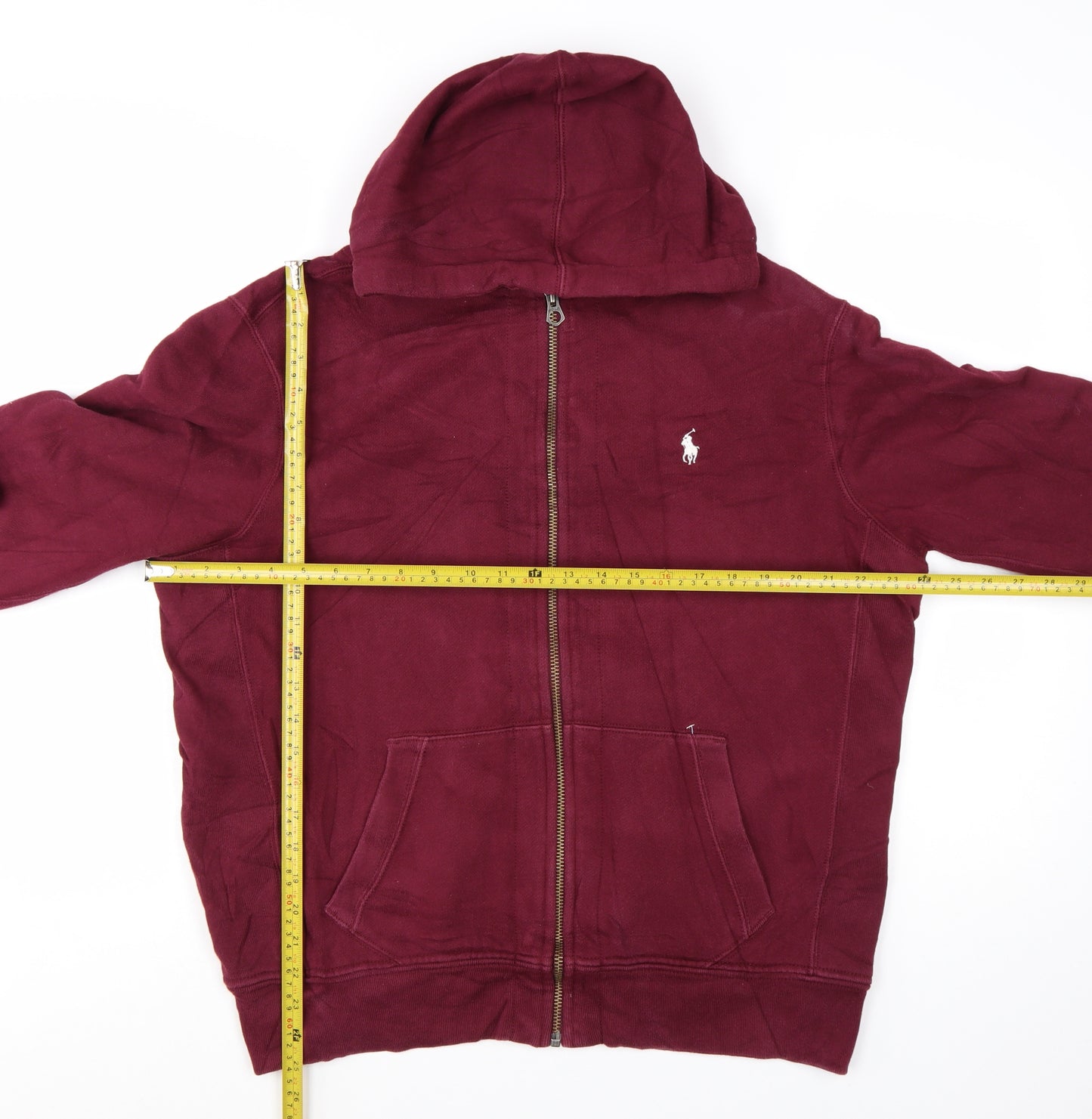 Polo Ralph Lauren Men's Burgundy Full Zip Hoodie Size L